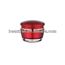 Cosmetic Packing Red Acrylic Cream Jar